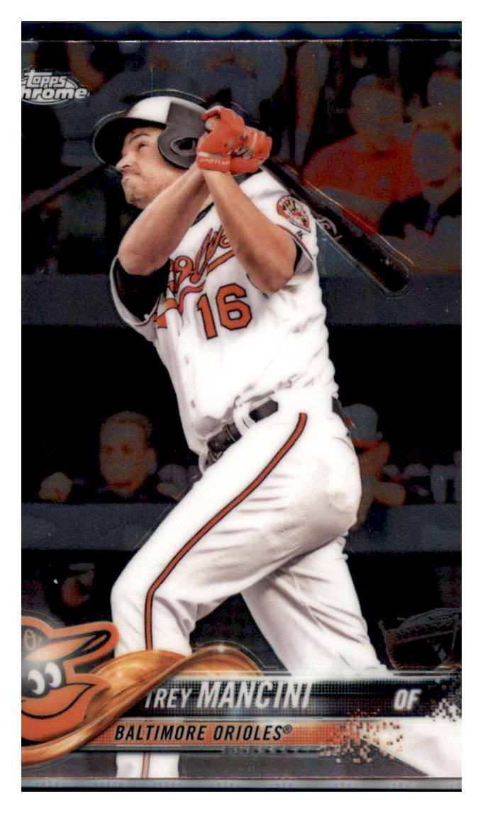2018 Topps Chrome Trey Mancini  Baltimore Orioles #142 Baseball card   M32P3_1a simple Xclusive Collectibles