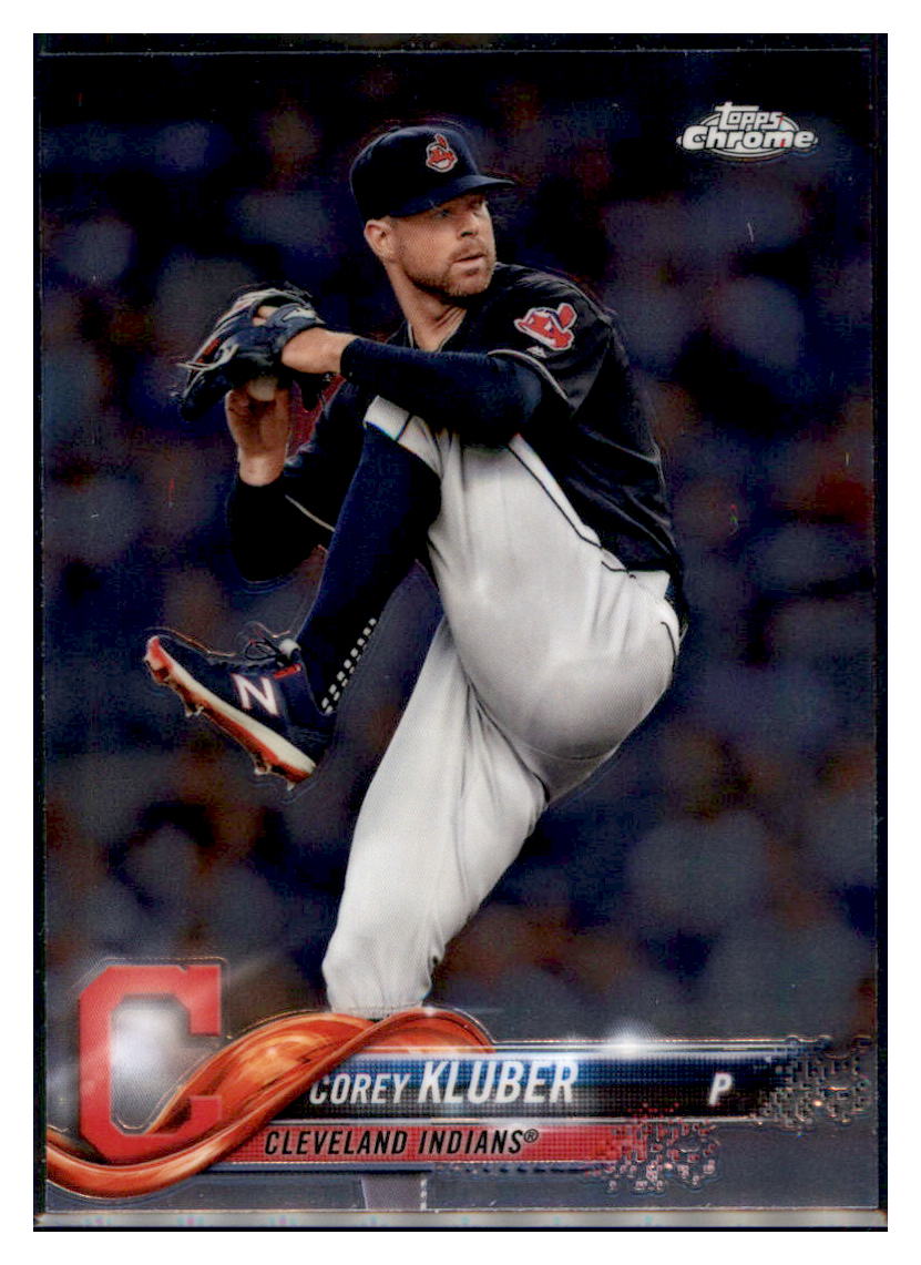 2018 Topps Chrome Corey Kluber Cleveland Indians #20 Baseball card M32P3_1a simple Xclusive Collectibles