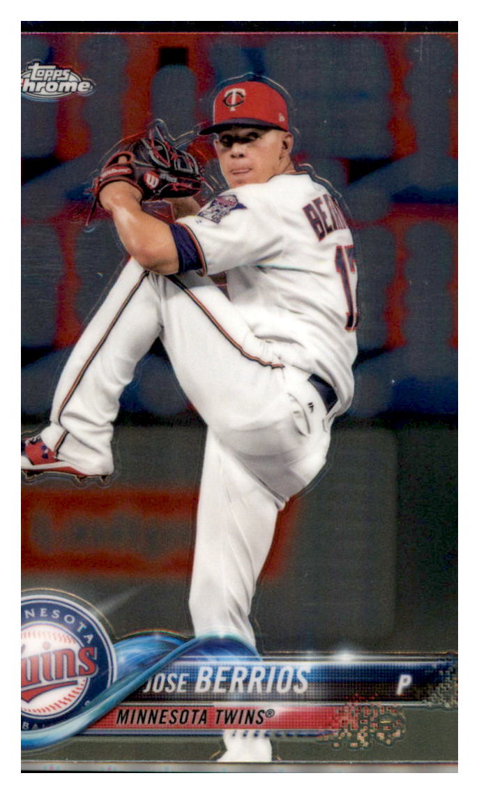 2018 Topps Chrome Jose Berrios  Minnesota Twins #187 Baseball card   M32P3 simple Xclusive Collectibles