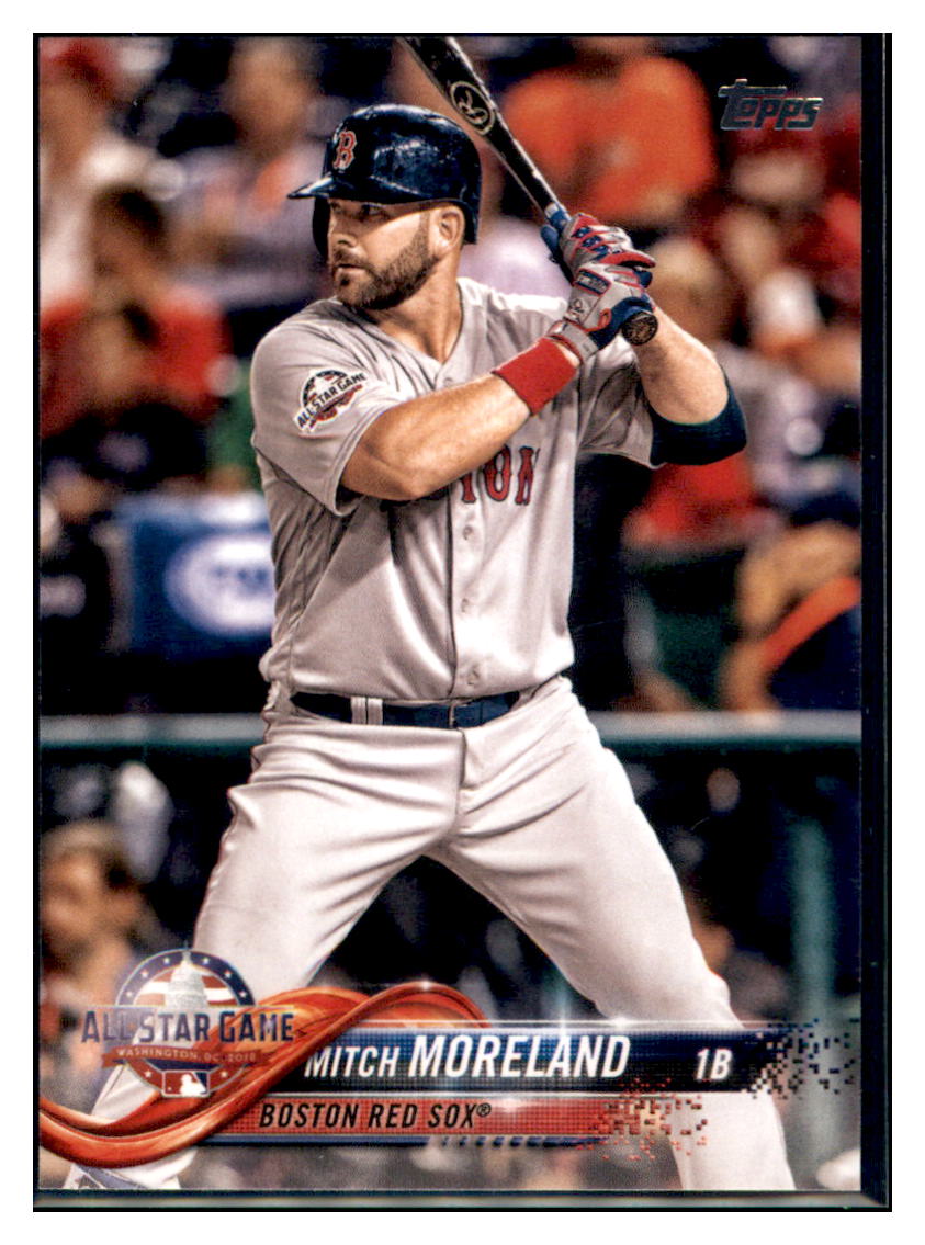 2018 Topps Update Mitch Moreland Boston Red Sox #US183 Baseball card M32P4 simple Xclusive Collectibles