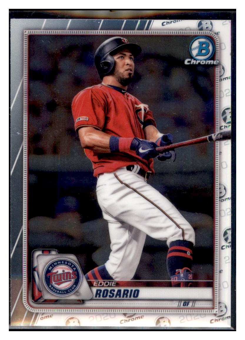 2020 Bowman Chrome Eddie Rosario Minnesota Twins #52 Baseball card M32P4 simple Xclusive Collectibles