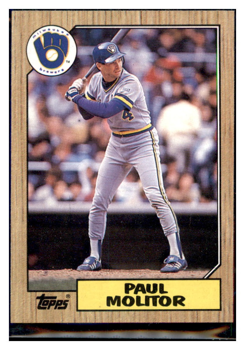 1987 Topps Paul Molitor Milwaukee Brewers #741 Baseball card M32P4 simple Xclusive Collectibles