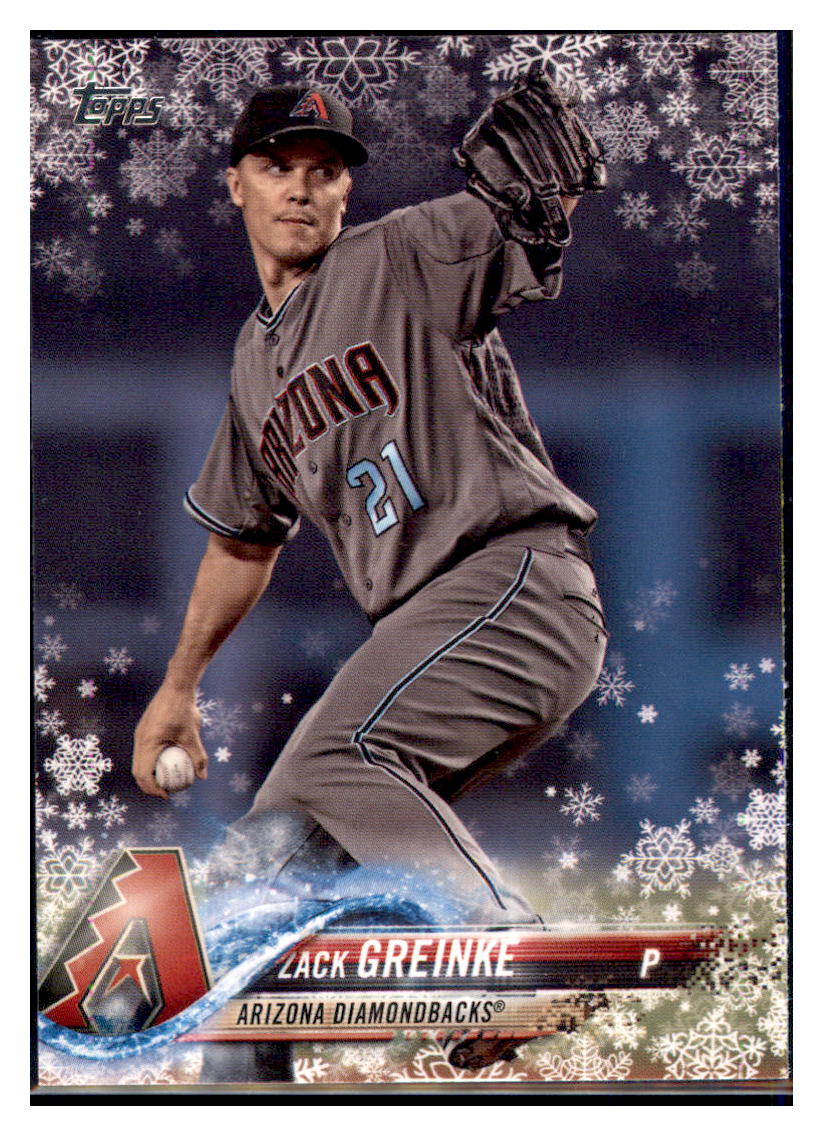 2018 Topps Holiday Zack Greinke Arizona Diamondbacks #HMW68 Baseball
card M32P4 simple Xclusive Collectibles