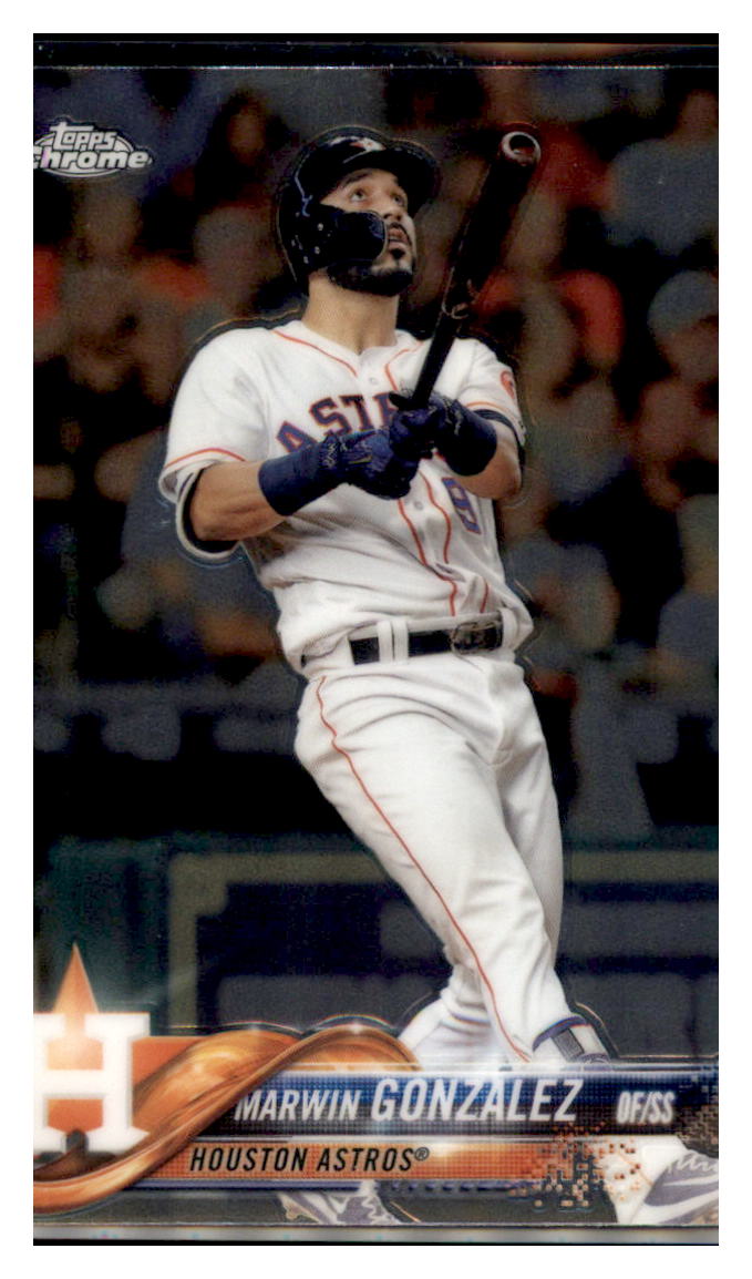 2018 Topps Chrome Marwin Gonzalez Houston Astros #38 Baseball card M32P4 simple Xclusive Collectibles