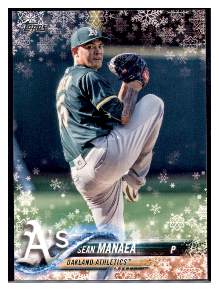 2018 Topps Holiday Sean Manaea Oakland Athletics #HMW97 Baseball card M32P4 simple Xclusive Collectibles
