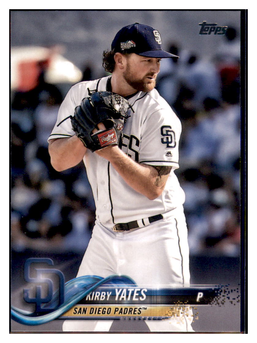 2018 Topps Update Kirby Yates San Diego Padres #US210 Baseball card M32P4 simple Xclusive Collectibles