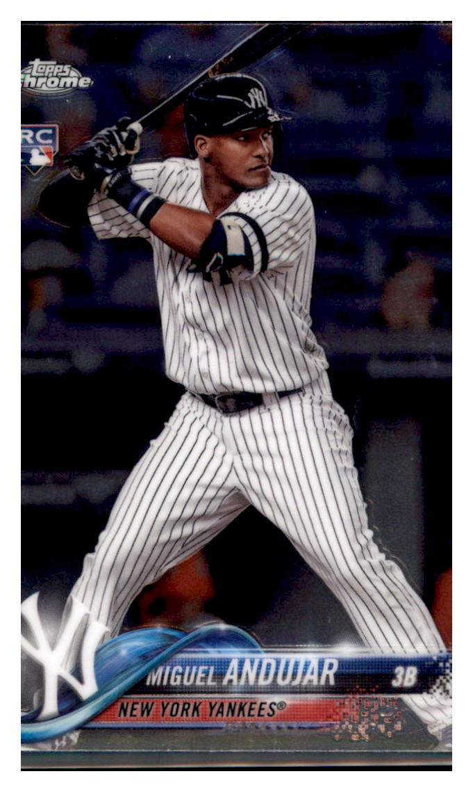 2018 Topps Chrome Miguel Andujar New York Yankees #14 Baseball card M32P4 simple Xclusive Collectibles