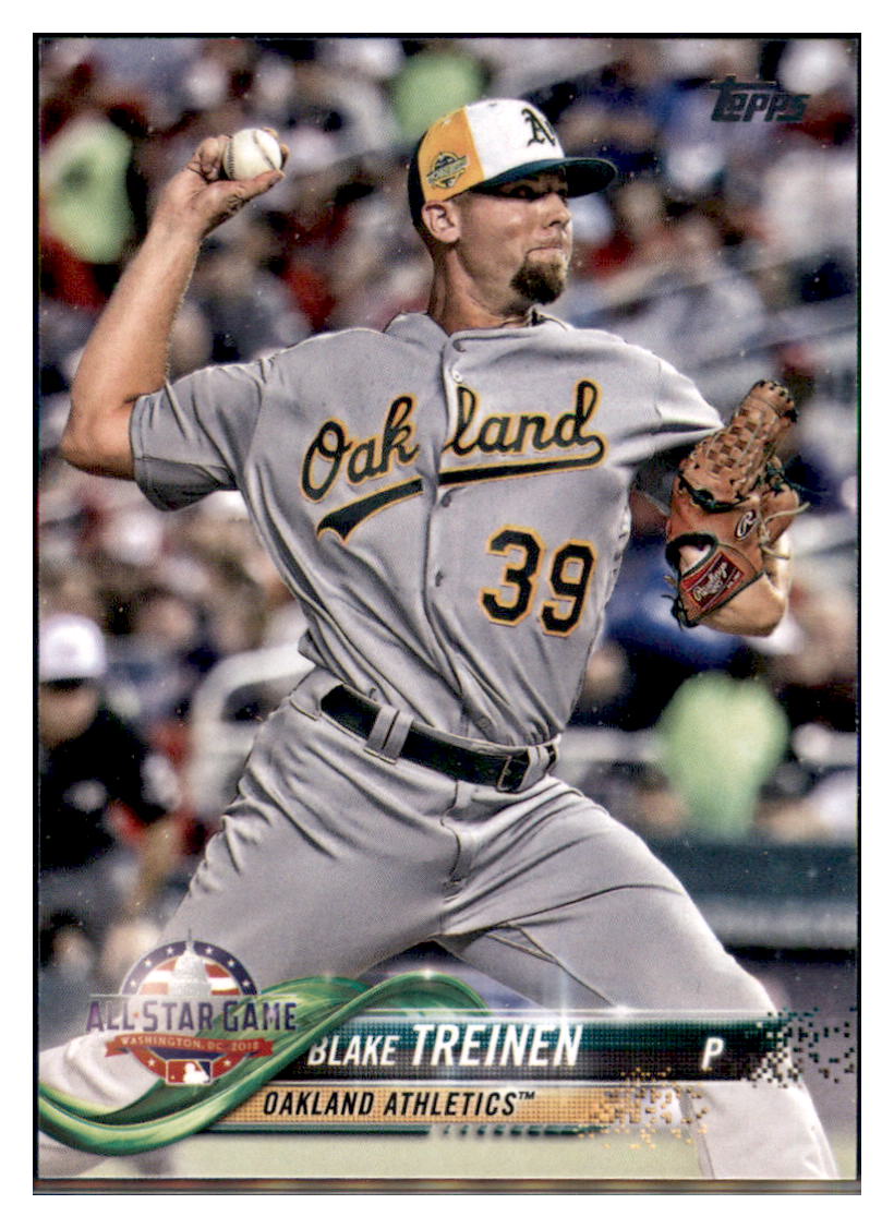 2018 Topps Update Blake Treinen ASG Oakland Athletics #US146 Baseball card M32P4 simple Xclusive Collectibles