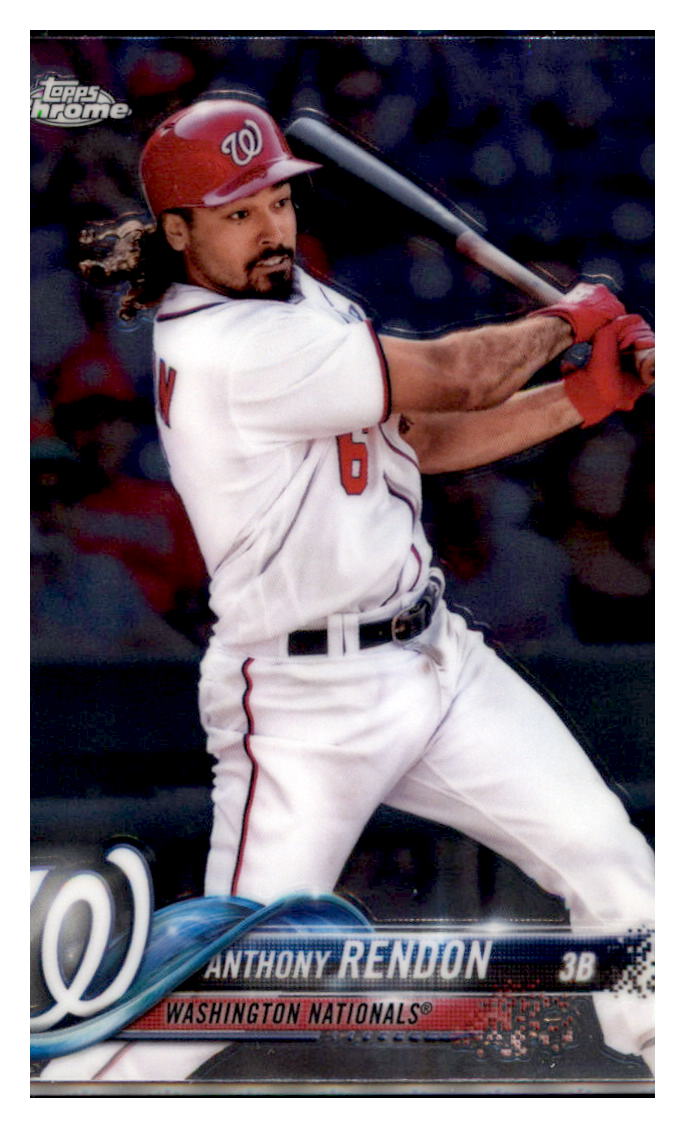 2018 Topps Chrome Anthony Rendon Washington Nationals #165 Baseball
card M32P4 simple Xclusive Collectibles