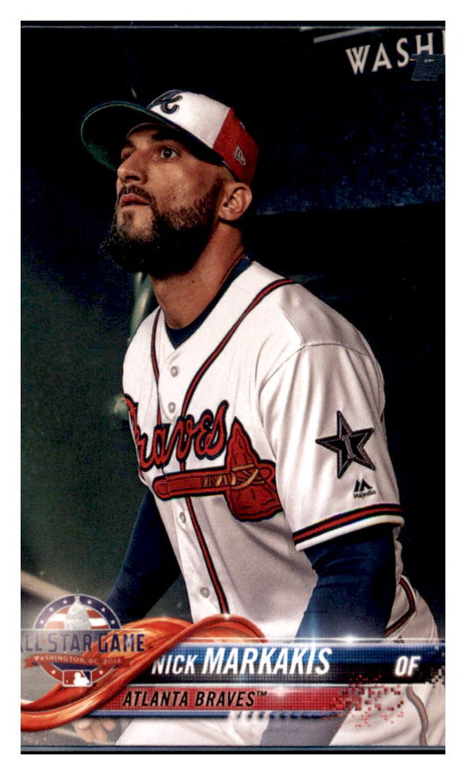 Nick Markakis - Braves #US48 Topps Baseball 2018 Update Series Trading Card