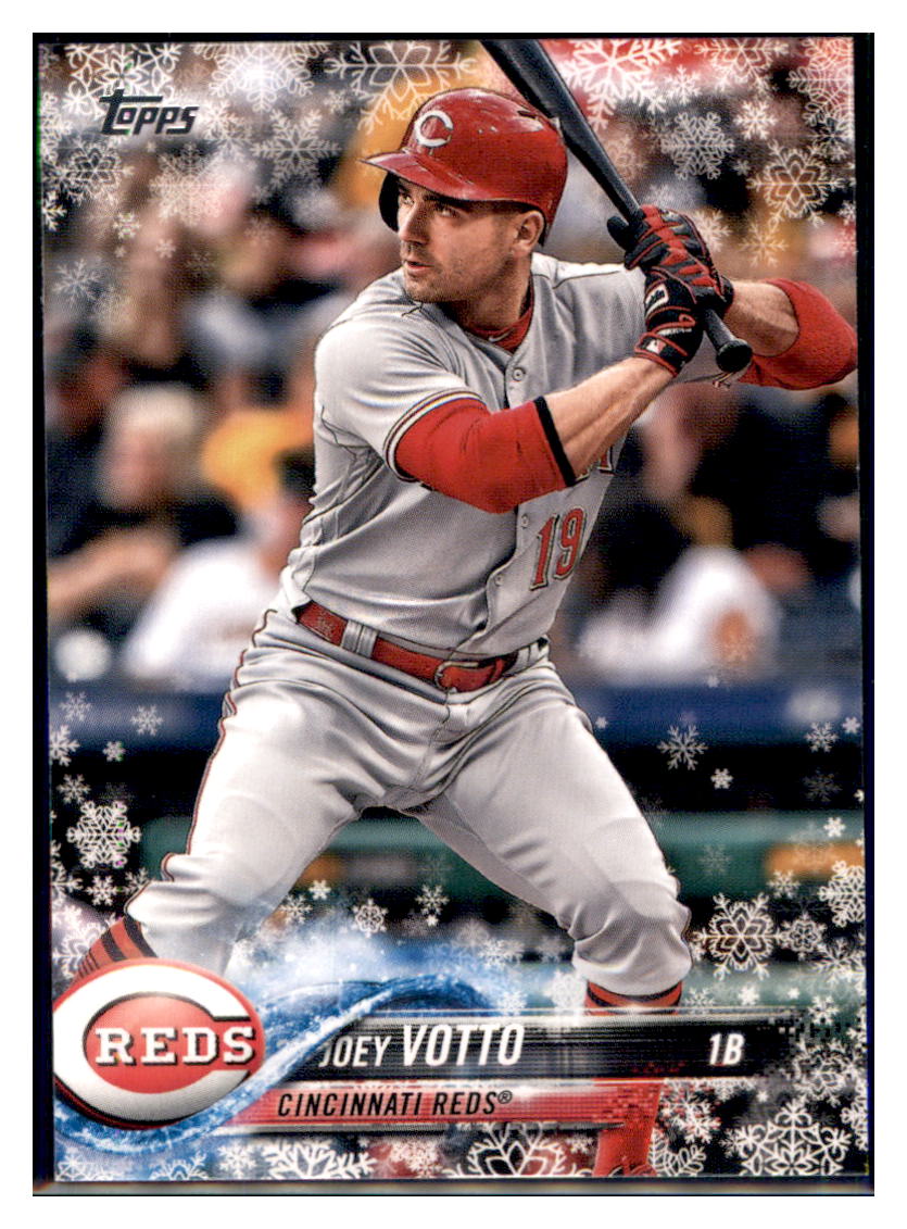 2018 Topps Holiday Joey Votto Cincinnati Reds #HMW85 Baseball card M32P4 simple Xclusive Collectibles