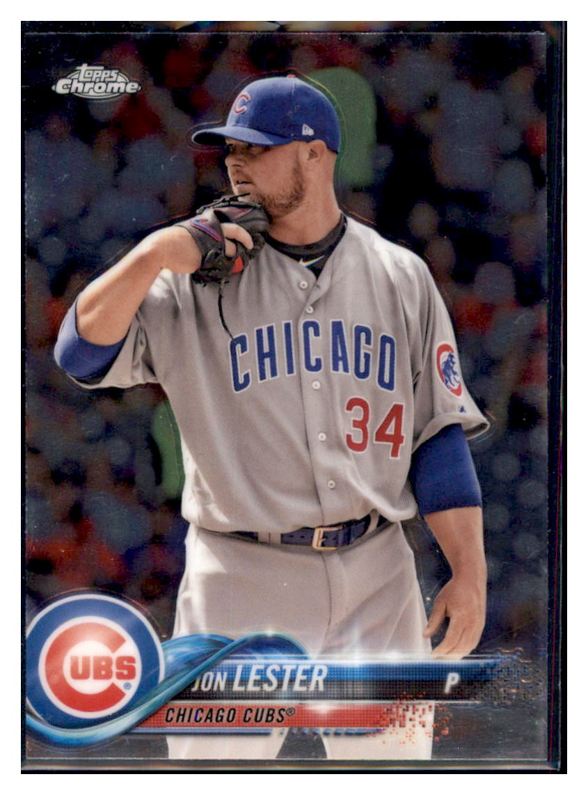 2018 Topps Chrome Jon Lester Chicago Cubs #191 Baseball card M32P4 simple Xclusive Collectibles