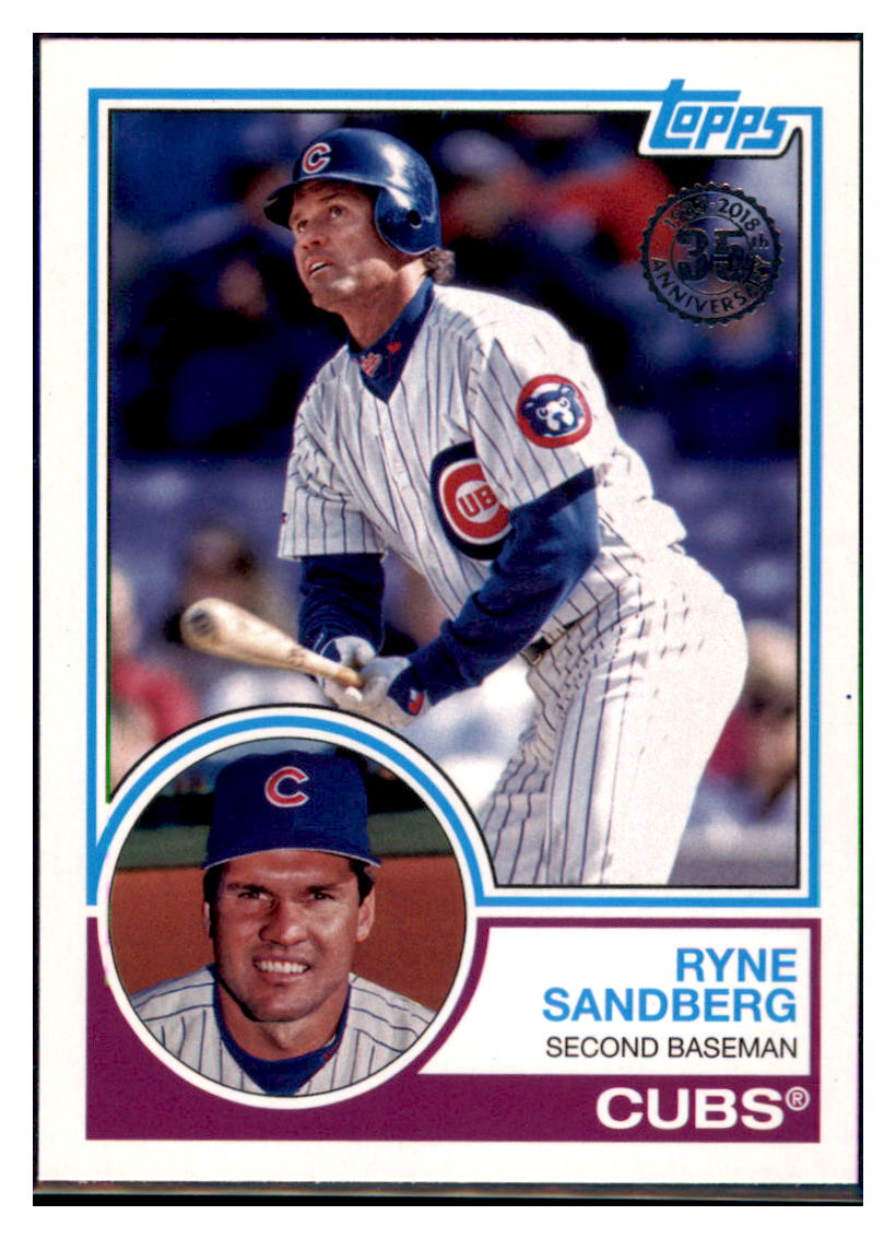 2018 Topps Ryne Sandberg Chicago Cubs #83-1 Baseball card M32P4 simple Xclusive Collectibles