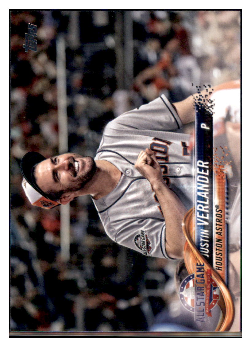 2018 Topps Update Justin Verlander ASG Houston Astros #US217a Baseball card M32P4 simple Xclusive Collectibles