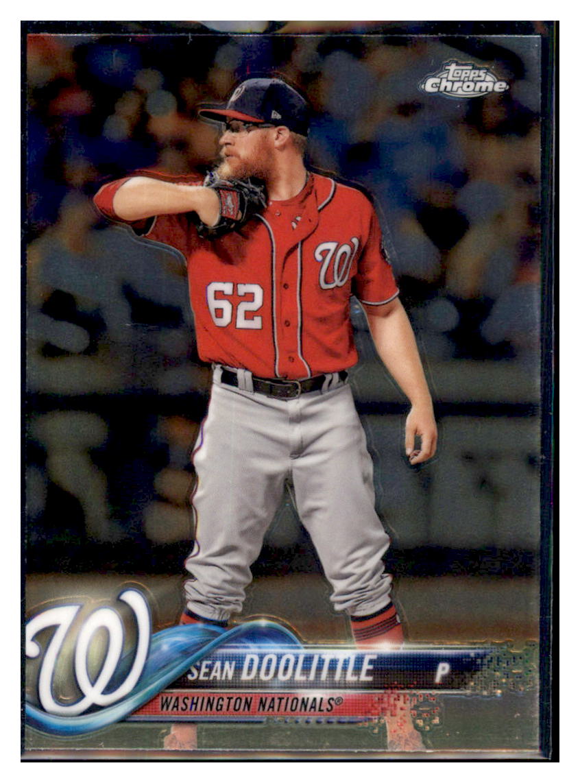 2018 Topps Chrome Sean Doolittle Washington Nationals #137 Baseball
card M32P4 simple Xclusive Collectibles