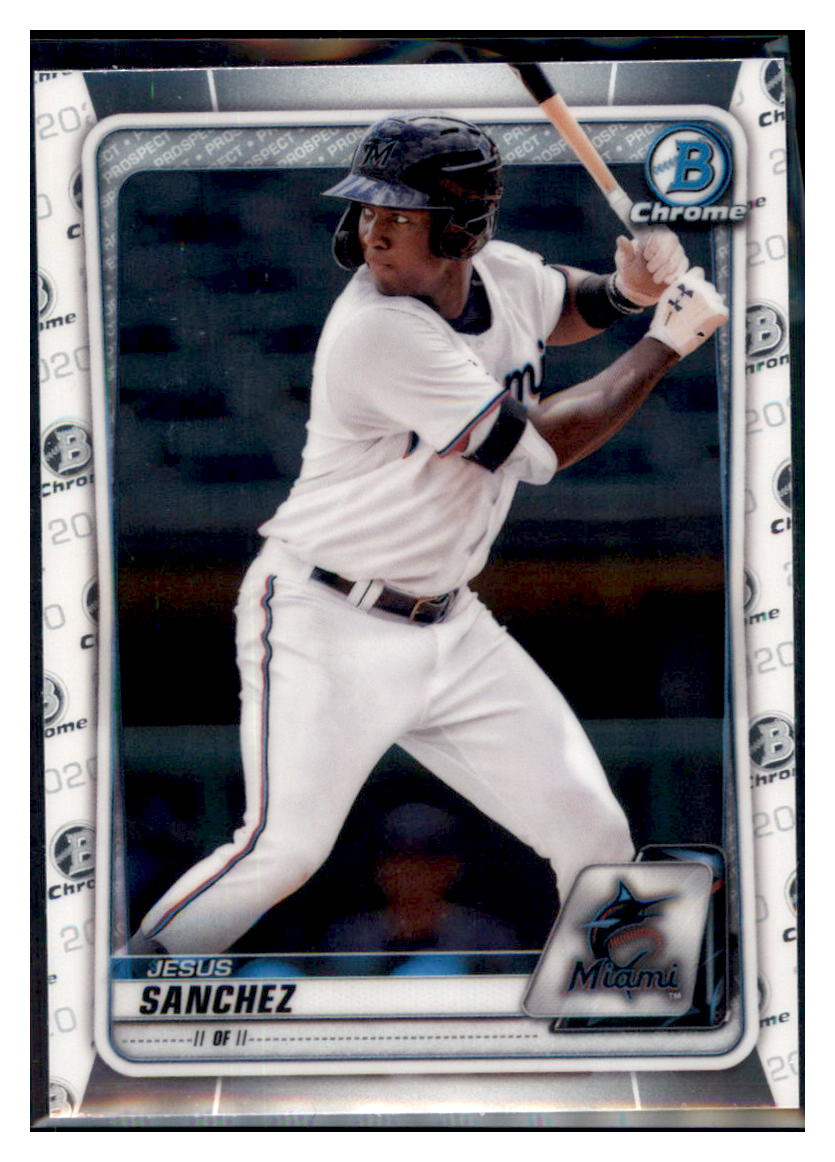 2020 Bowman Chrome Jesus Sanchez  Miami Marlins #BCP-204 Baseball card   M32P4 simple Xclusive Collectibles   