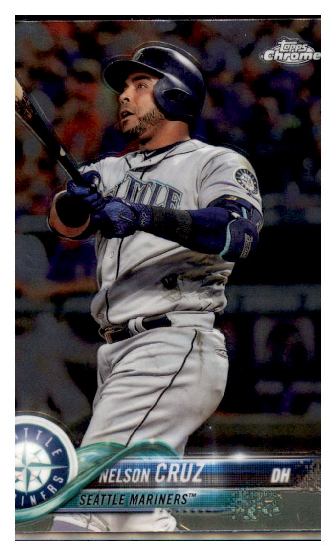 2018 Topps Chrome Nelson Cruz Seattle Mariners #114 Baseball card M32P4 simple Xclusive Collectibles