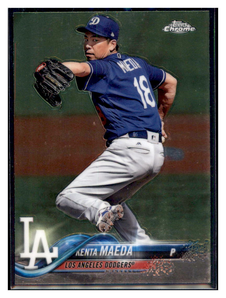 2018 Topps Chrome Kenta Maeda Los Angeles Dodgers #181 Baseball card M32P4 simple Xclusive Collectibles
