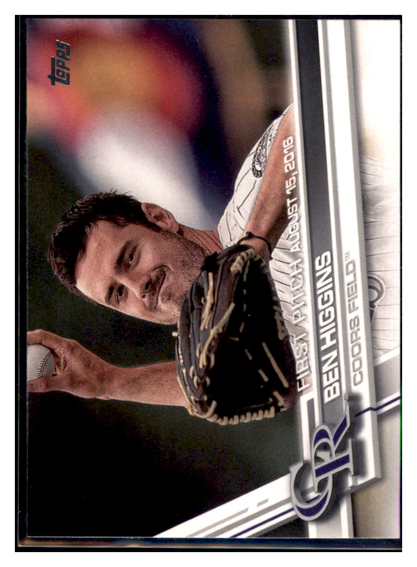 2017 Topps Ben Higgins First Pitch Colorado Rockies #FP-23 Baseball card   M32P4 simple Xclusive Collectibles