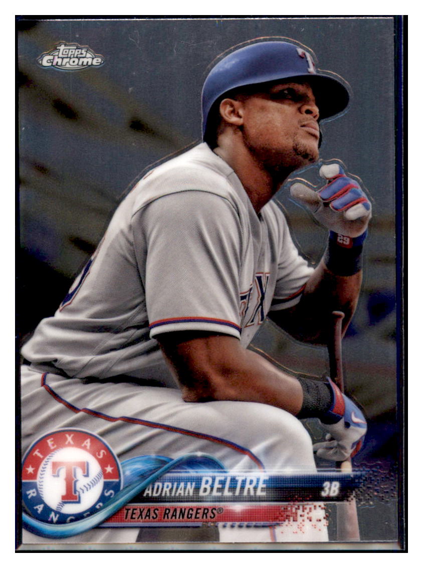 2018 Topps Chrome Adrian Beltre Texas Rangers #131 Baseball card M32P4 simple Xclusive Collectibles