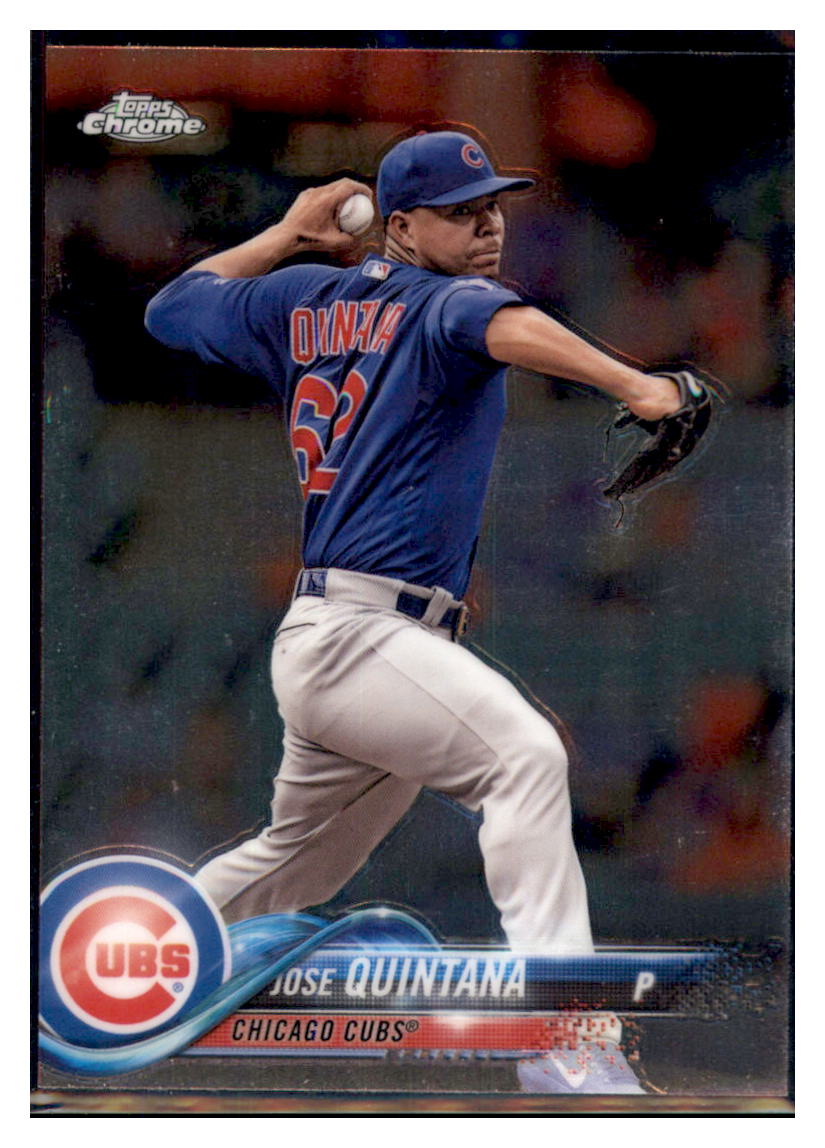 2018 Topps Chrome Jose Quintana Chicago Cubs #48 Baseball card M32P4 simple Xclusive Collectibles