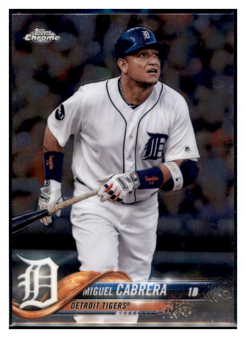 2018 Topps Chrome Miguel Cabrera Detroit Tigers #26 Baseball card M32P4 simple Xclusive Collectibles