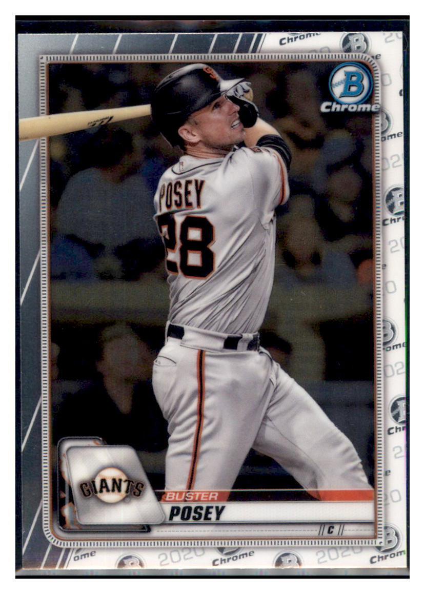 2020 Bowman Chrome Buster Posey San Francisco Giants #21 Baseball card M32P4 simple Xclusive Collectibles