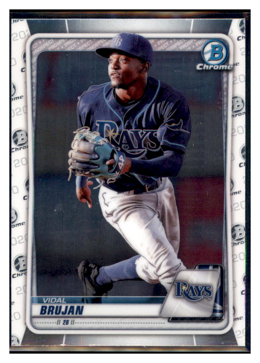 2020 Bowman Chrome Vidal Brujan Tampa Bay Rays #BCP-241 Baseball card M32P4 simple Xclusive Collectibles