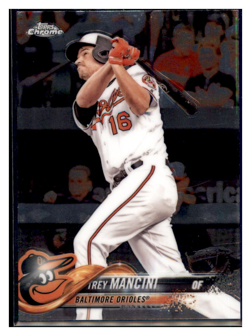 2018 Topps Chrome Trey Mancini  Baltimore Orioles #142 Baseball card   M32P4 simple Xclusive Collectibles