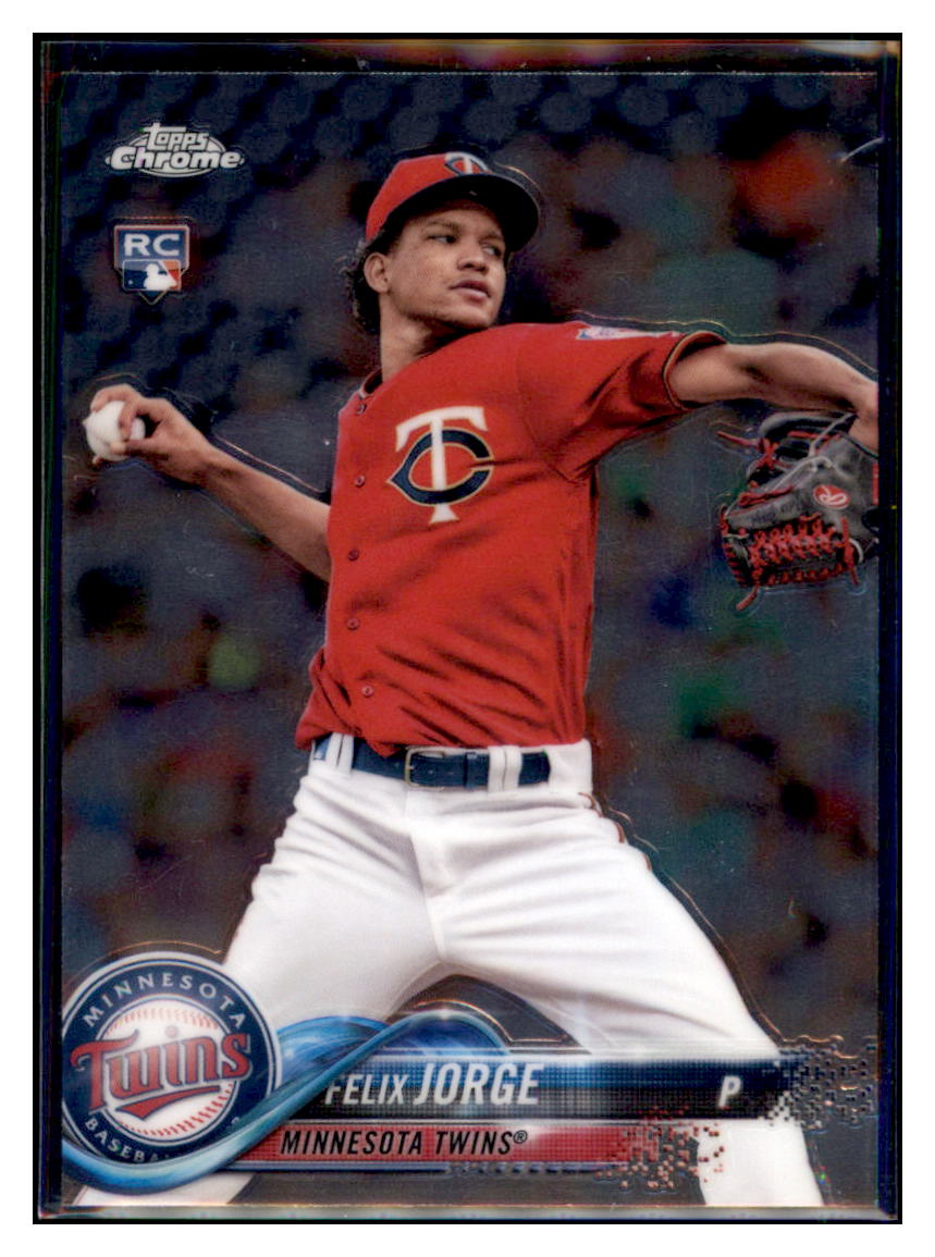 2018 Topps Chrome Felix Jorge Minnesota Twins #127 Baseball card M32P4 simple Xclusive Collectibles