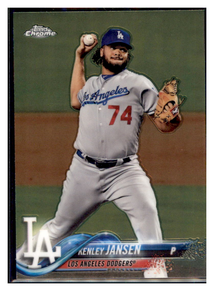 2018 Topps Chrome Kenley Jansen Los Angeles Dodgers #91 Baseball card M32P4 simple Xclusive Collectibles