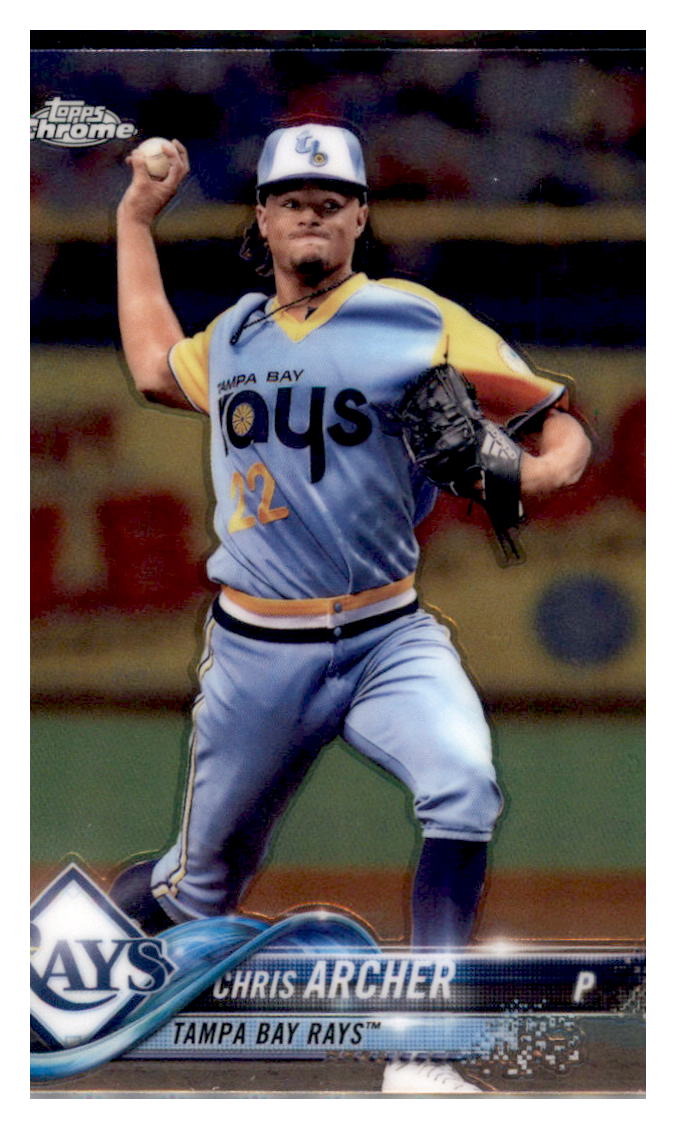 2018 Topps Chrome Chris Archer Tampa Bay Rays #102 Baseball card M32P4 simple Xclusive Collectibles