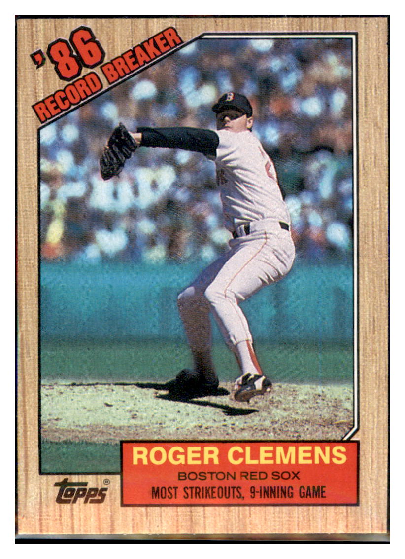 1987 Topps Roger Clemens  Boston Red Sox #1 Baseball card   M32P4 simple Xclusive Collectibles