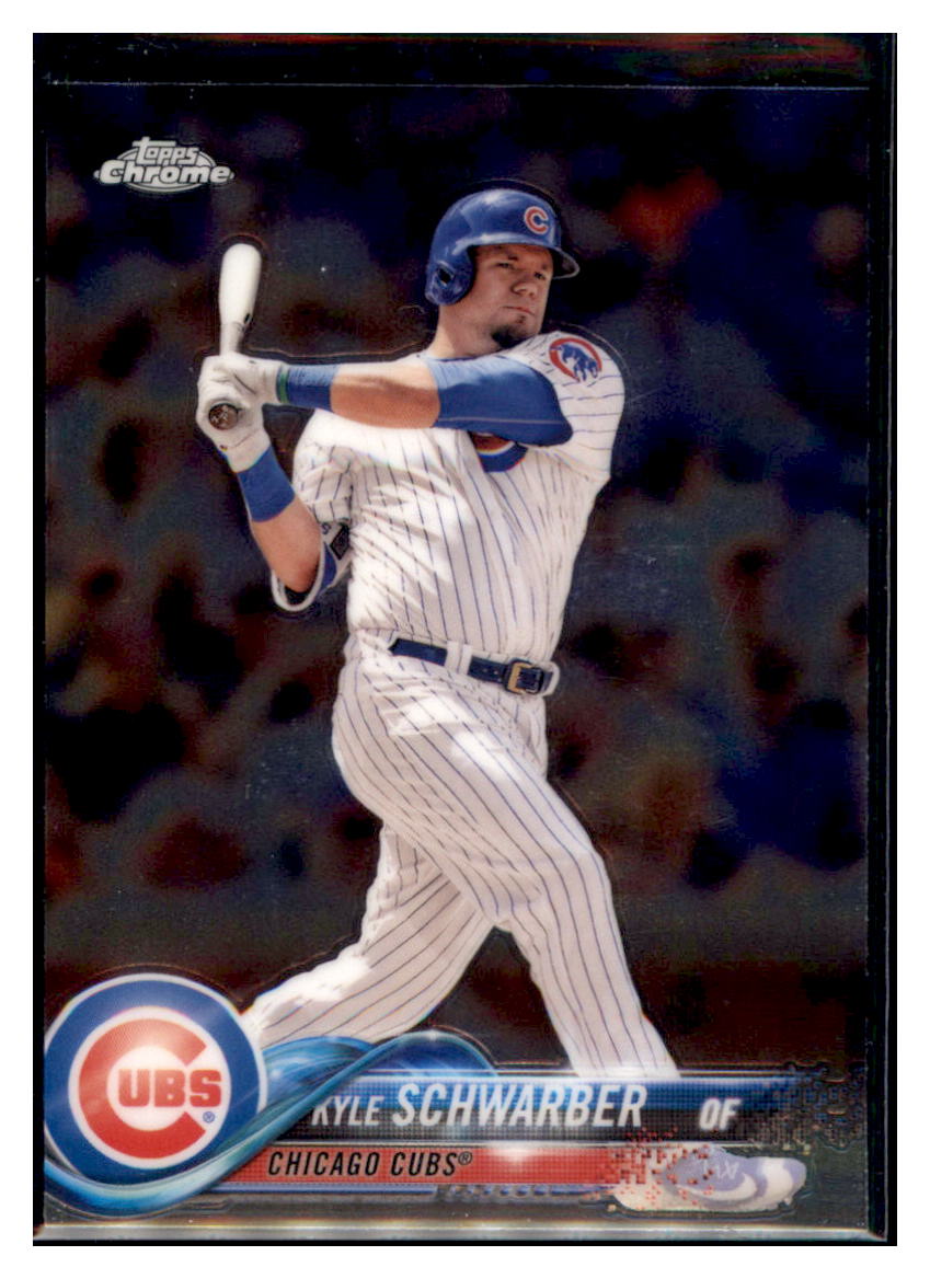 2018 Topps Chrome Kyle Schwarber  Chicago Cubs #56 Baseball card   MATV4A simple Xclusive Collectibles   