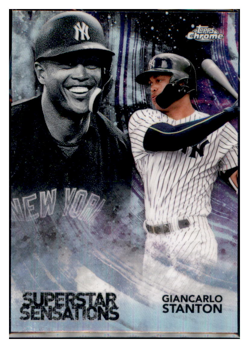 2018 Topps Chrome Giancarlo Stanton New York Yankees #SS-13 Baseball card MATV4A simple Xclusive Collectibles