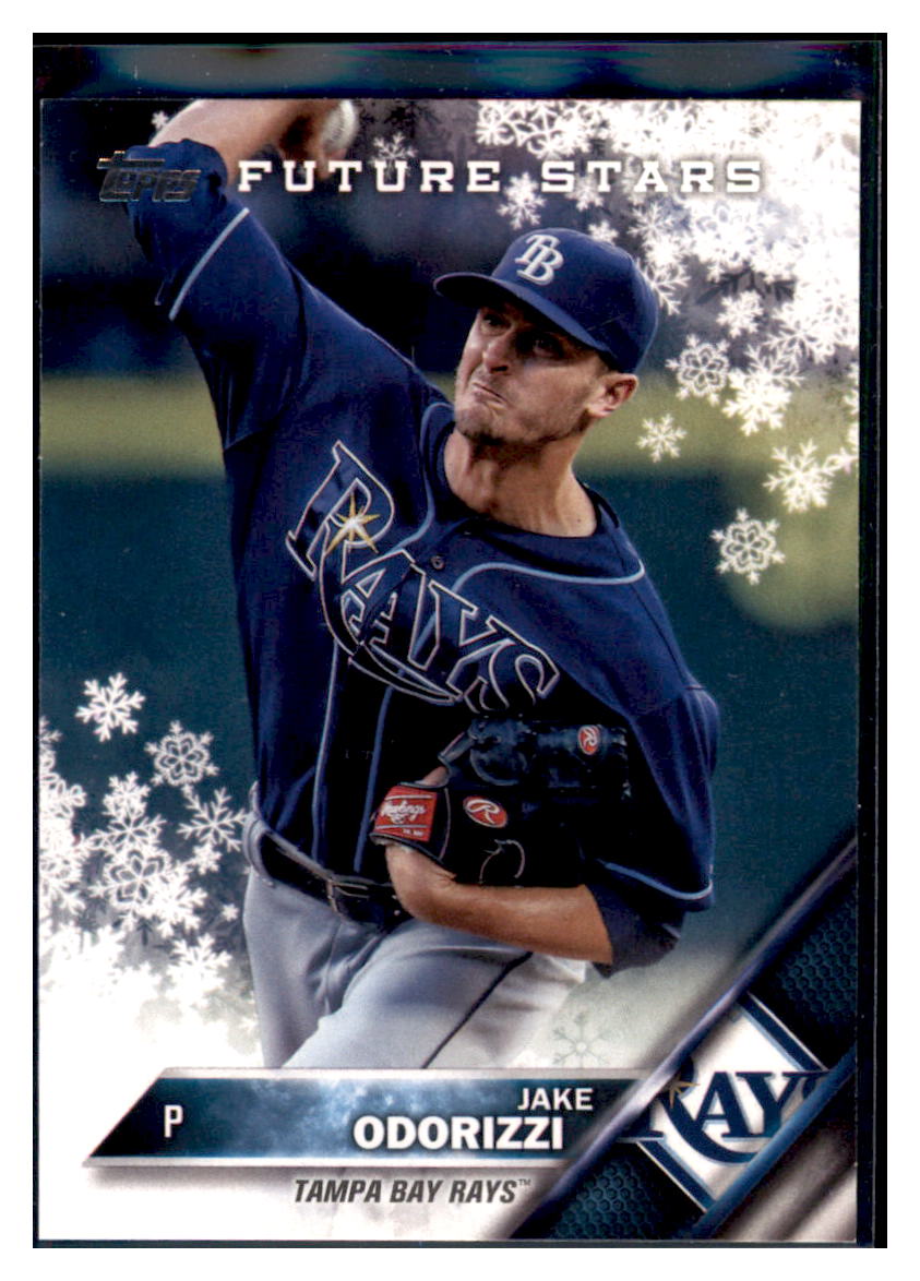 2016 Topps Holiday Jake Odorizzi  Tampa Bay Rays #HMW41 Baseball card   MATV4A simple Xclusive Collectibles