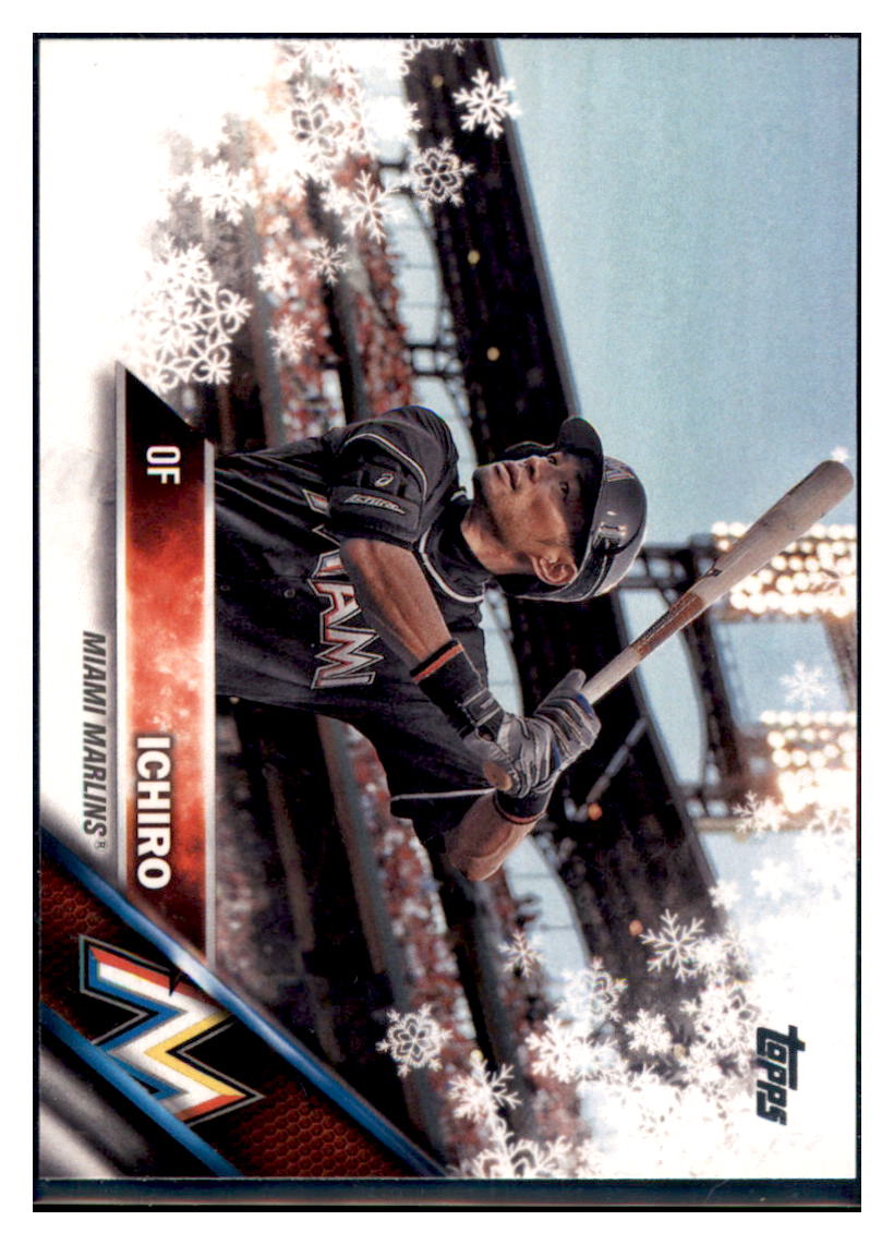 2016 Topps Holiday Ichiro  Miami Marlins #HMW78 Baseball card   MATV4A simple Xclusive Collectibles