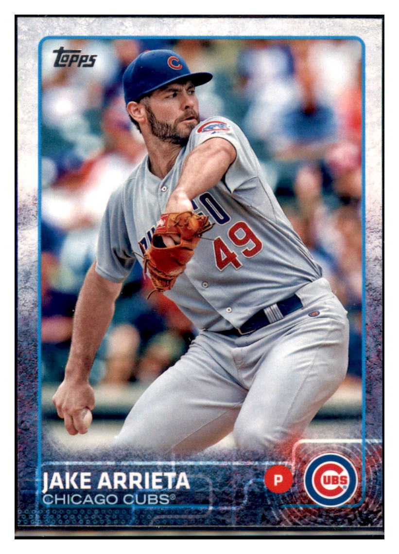 2015 Topps Jake Arrieta Chicago Cubs #555a Baseball card MATV4A simple Xclusive Collectibles