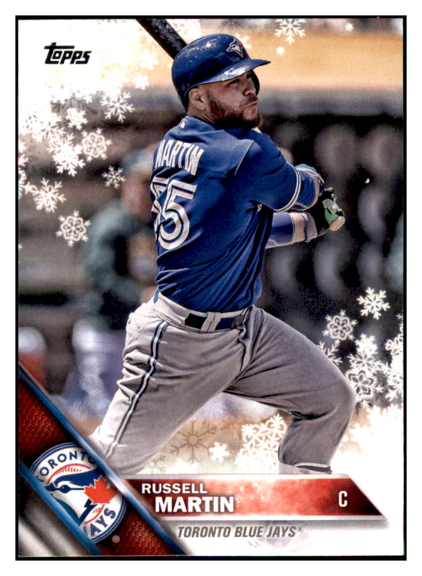 2016 Topps Holiday Russell Martin  Toronto Blue Jays #HMW109 Baseball
  card   MATV4A simple Xclusive Collectibles   