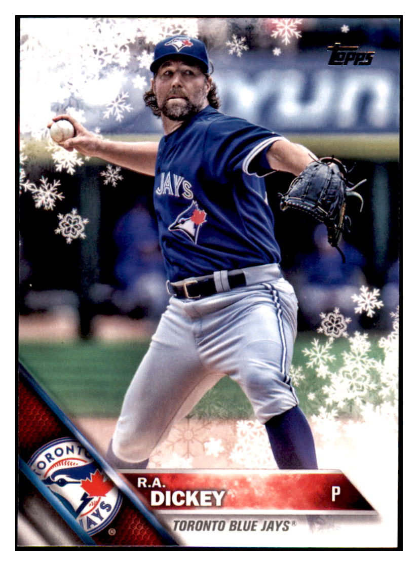 2016 Topps Holiday R.A. Dickey  Toronto Blue Jays #HMW108 Baseball
  card   MATV4A simple Xclusive Collectibles   