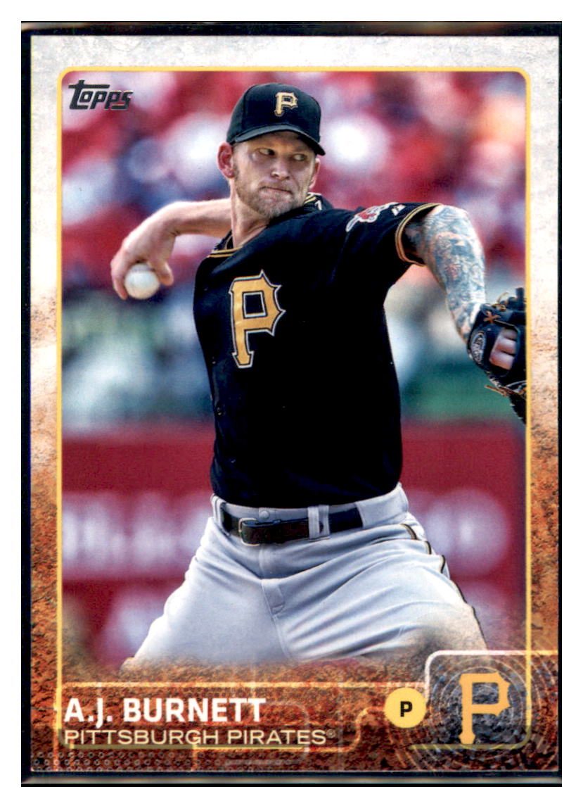 2015 Topps A.J. Burnett  Pittsburgh Pirates #466 Baseball card   MATV4A simple Xclusive Collectibles