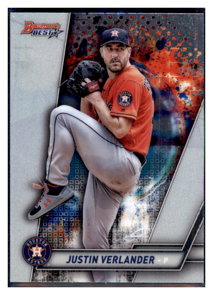 2019 Bowman's Best Justin Verlander  Houston Astros #51 Baseball card   MATV4A simple Xclusive Collectibles