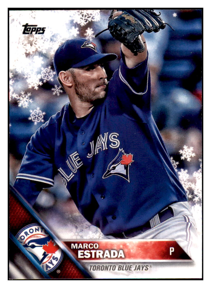 2016 Topps Holiday Marco Estrada Toronto Blue Jays #HMW66 Baseball card MATV4A simple Xclusive Collectibles