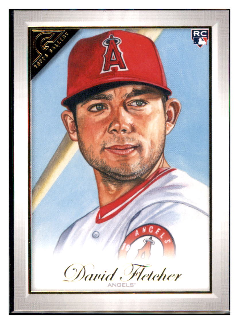 2019 Topps Gallery David Fletcher Los Angeles Angels #118 Baseball card MATV4A simple Xclusive Collectibles