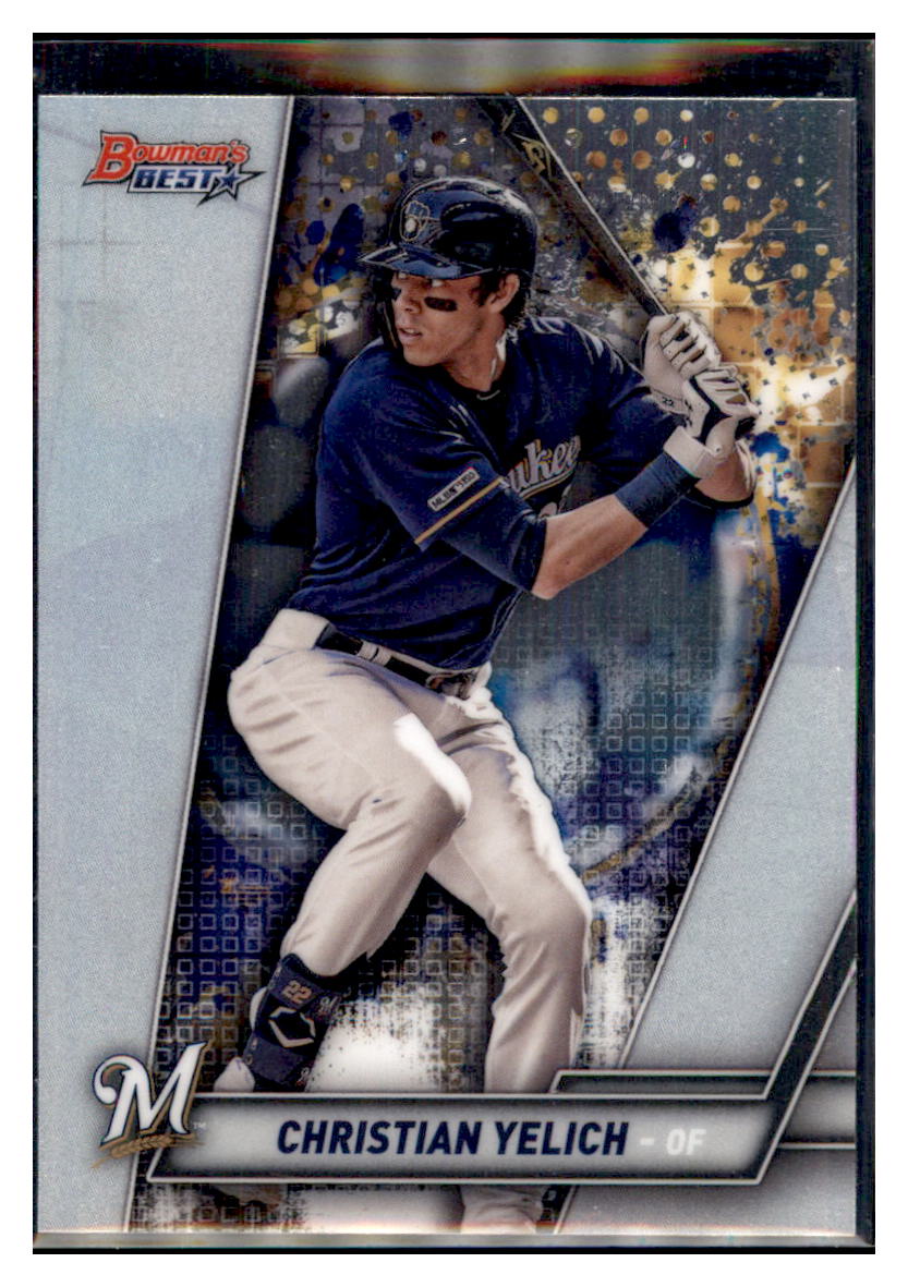 2019 Bowman's Best Christian Yelich  Milwaukee Brewers #70 Baseball card   MATV4A simple Xclusive Collectibles