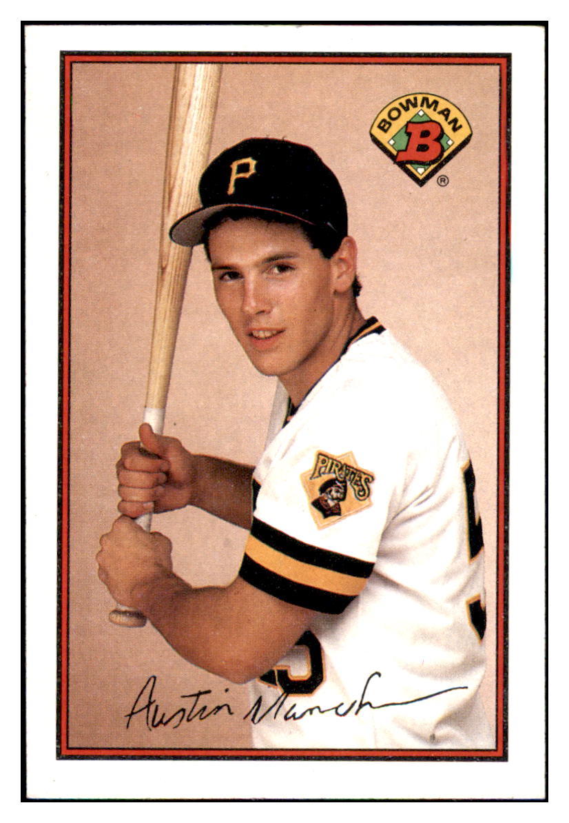 1989 Bowman Austin Manahan Pittsburgh Pirates #420 Baseball card MATV4A simple Xclusive Collectibles