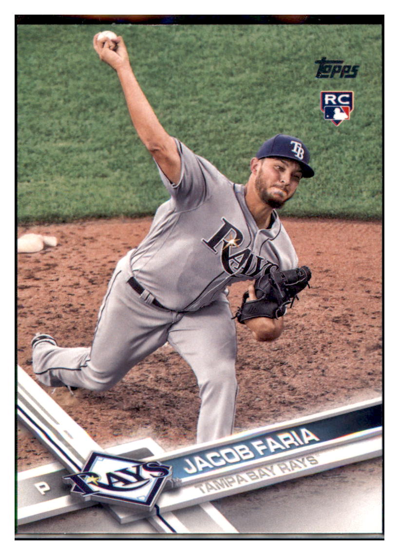 2017 Topps Update Jacob Faria Tampa Bay Rays #US240 Baseball card   MATV4A simple Xclusive Collectibles