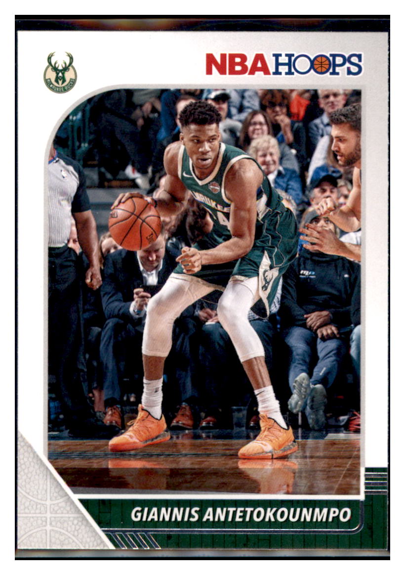 2019 Hoops Giannis Antetokounmpo  Milwaukee Bucks #102 Basketball card   MATV4A simple Xclusive Collectibles