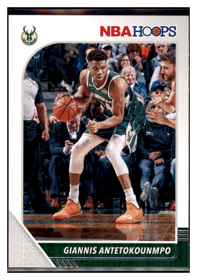 2019 Hoops Giannis Antetokounmpo  Milwaukee Bucks #102 Basketball card   MATV4A simple Xclusive Collectibles   