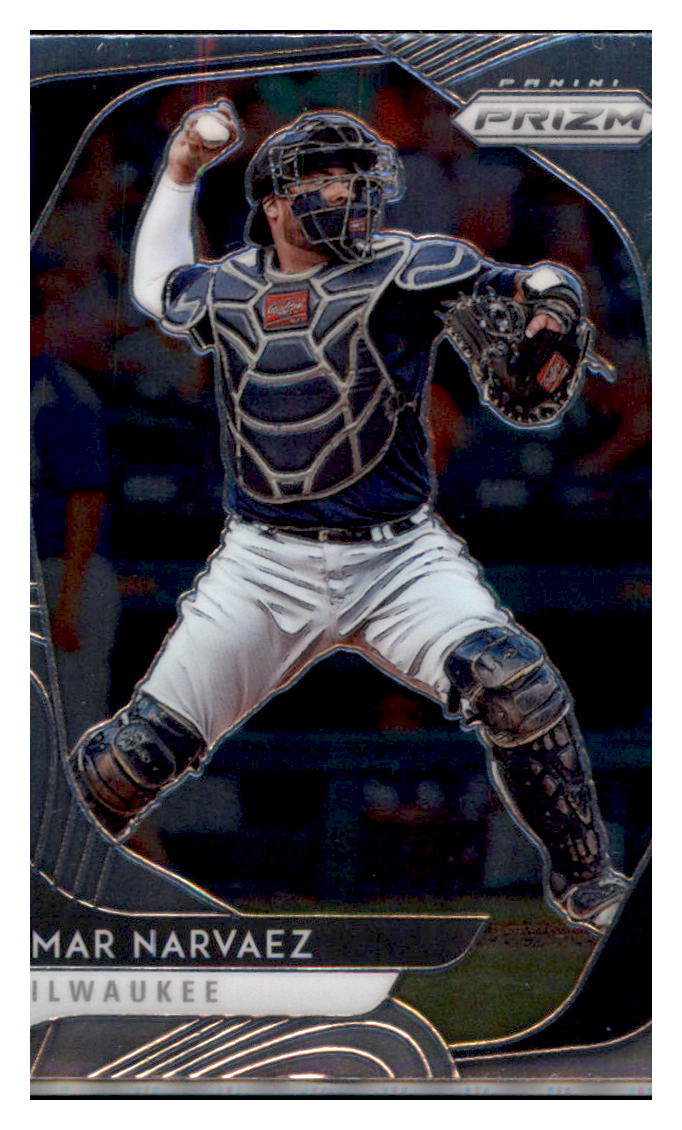 2020 Panini Prizm Omar Narvaez  Milwaukee Brewers #118 Baseball card   MATV4A simple Xclusive Collectibles